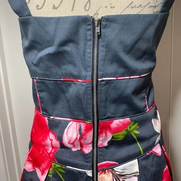 Anthropologie Sine Hollyhock Floral Dress Size 12 - Picture 5 of 8